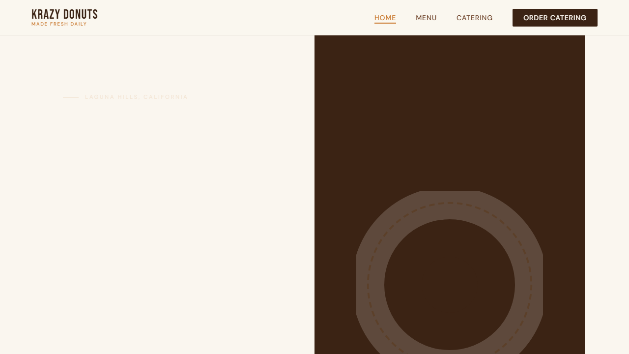 Krazy Donuts website