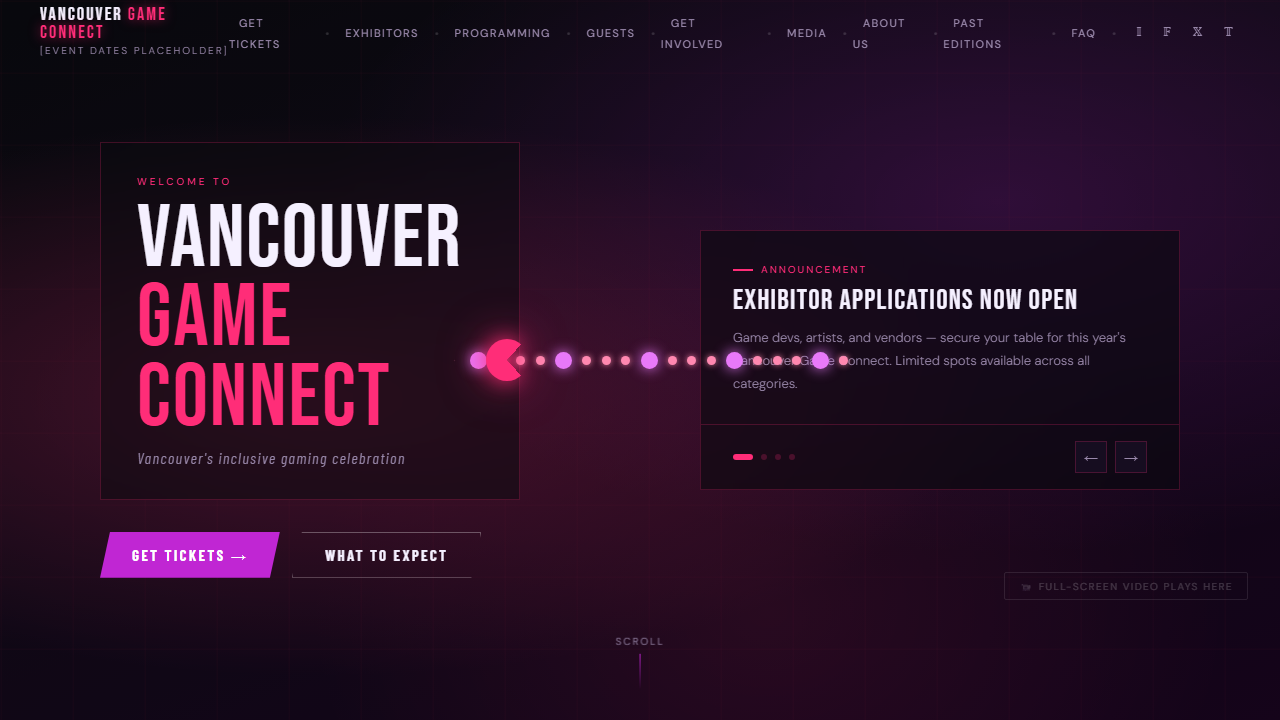 Vancouver Game Expo website